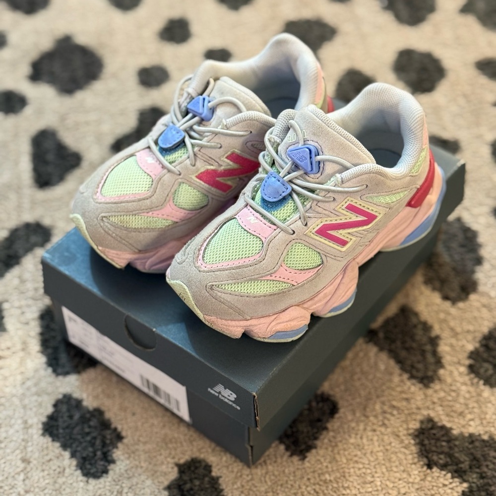 New Balance Kids Pastel Mesh Sneakers - Pink, Green & Blue Accents